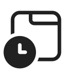 Tab Desktop Clock SVG Icon